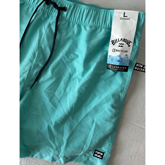 Billabong Recycler Laybacks Board Shorts Casual Men’s Size Large Teal Blue NEW - Picture 2 of 8